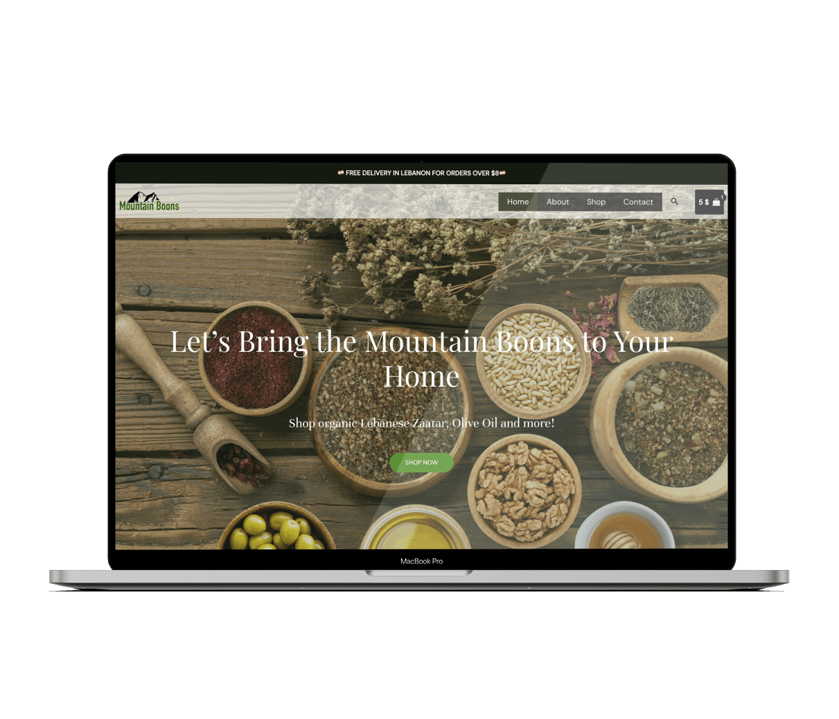 Mountain Boons Website by Christelle Haddad
