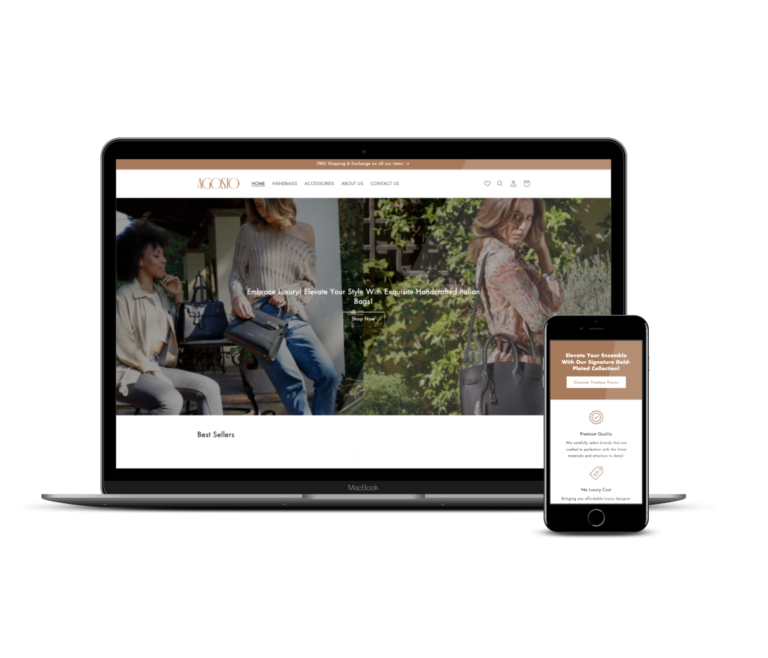 agosto store website mockup
