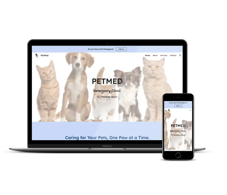 petmed site mockup